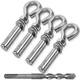 SRZTXU 4 Pack 3/8" X 4-1/2" Expansion Eye Bolt,Concrete Eyebolt Anchors,Heavy...