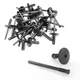 30PCS Door Trim Expanding Rivet Kit, Black Nylon Wheel Arch Trim Cover, Fende...
