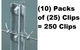 Dare Products 440 25 Count Studded T-Post Wire Fence Clips - 10 Packs