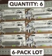 6-PACK lot National Hardware N260-123 6" Apartment Picture Hanger w/ Level 50LB