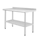 HARDURA Stainless Steel Table with Backsplash Metel Prep Table Commercial Kit...