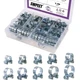 	Swpeet 120Pcs 10 Sizes Zinc Plated Mini Fuel Injection Line Style Hose Clamp	