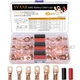 SVAAR 68pcs Battery Cable Lugs Kit 1/0 AWG 0 + 1 + 8 Gauge, Bare Pure Copper 