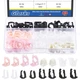 Glarks 80Pcs 3/8" 5/16" 8 Sizes Fuel Line One Size, Pink, Beige, White, Black 