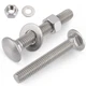 VGBUY 3/8-16 x 5 Carriage Bolts Screws 4 Sets, x 5" (4 Sets), Silver 