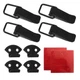 Ohleats 4 PCS Car Bumper Clip Hasp, Carbon Fiber Auto L, Black 