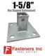 Square Post Base 1-5/8" for Unistrut Channel Hot Dip Galvanized 4774G  P2072ASQ