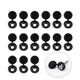 INCREWAY Screw Covers 100pcs Black Plastic Hinged Screw Caps Dust Washers Flip T