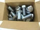 50 Box 1/2"-13 x 1" Peco Zinc Plated Grade 2 A307 Steel Coarse Thread Hex Bolts