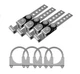Northeastern Exhaust | (4 Pack) Universal Exhaust Hardware 3" Inch U Clamp an...