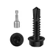 Mellewell #14 x 3/4" Hex Washer Head Self Drilling Screws, x 3/4", Black