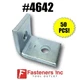 (QTY 50)  #4642 P1068 2 Hole 90DEG Corner Angle for Unistrut Channel Two Hole