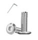 Metuja 1/4-20x1-1/4 Flat Head Hex Socket Cap Screws 1/4-20 x 1-1/4", Silver