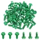 PATIKIL 10-32 x 1/2 Inch Self Tapping Ground x 13mm Hex Flanged, Green 