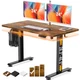 Veken 47.2" Standing Desk, Adjustable Height 47.2&times;23.6 Inch, Classical Brown