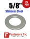 (Qty 25) 5/8" ID x 1.187 OD x 1/16 Stainless Steel AN Flat Washer Series 9C1016