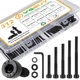 VGBUY 312Pcs M4 Screw Kit, Black Screws (6 M4x25/30/35/40/45/50mm, 