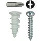 L.H.Dottie Nylon Walldriller Anchor Kit w/ Combo Pan Head Screw #8 50 Pieces