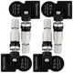 4 TPMS Tire Pressure Sensors with Silver Metal Valve for Renaul