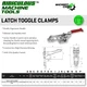 Stainless Steel Heavy-Duty 700LB U-Hook Flange Base Latch Clamp