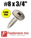 INTERCORP 86MZ #8 x 3/4 Sharp Point Modified Truss Head K-Lath Screw (8,000)