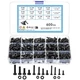 KOXXIAMOQ 600 Pcs Metric Screws Bolts and Nuts Washers One Size, Black 
