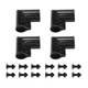 Dailydanny Chain Link Fence Gate Corner 1 3/8" x 1 Aluminum Black 