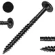 FMhotu #14 Heavy-Duty Wood Screws, Star Drive Deck 2-7/8 Inch, Black 