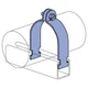 Unistrut P1112-EG, 3/4", 600 Lb Rated, Steel, 2-Piece, Pipe/Conduit Clamp, 1pc