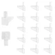 Jamiikury 20pcs White Shelf Pegs, 5mm Plastic Pins 5 x 8mm, 20 Pack 
