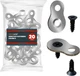 Performore 20 Pack Figure 8 Shaped Steel Desk Top Fastener Clip, Heavy Duty Figu