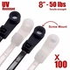 NiftyPlaza 8 Inch Mount Cable Ties 50 lbs Heavy Duty 100 Nylon Wrap Zip Ties