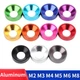 Aluminum Alloy Anodized Countersunk Head Bolts Washers Gasket M2 M3 M4 M5 M6 M8