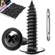 mxuteuk 165PCS #8&times;1" Black Wood Screws,410 Stainless Steel Quick #8&times;1",