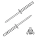 ALLCLEAN 3/16" x 1" Tri-Fold Rivets Assortment - 3/16"x1", Silver