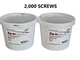 Malco HW8X1/2ZT #8x1/2 Zip-in Screws w/Hex Washer Slotted Head (2 x 1,000-Packs)