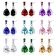 JOERICA 9 Pairs Stainless Steel CZ Dangle Earrings for Women Silver Tone 