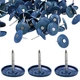 (100 Pack) Round Plastic Cap Nail 1 Inch Roofing Nails Galvanized Tar Paper...