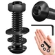 Mywish (20Sets) 1/4-20 Bolt x 1" Button Head Socket Cap Bolts, Black Oxide 30...
