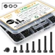 VGBUY 1001Pcs M2.5 Screws Kit,Black M2.5 Screws 7 Sizes 4-20mm,Hex Socket Hea...