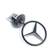 Star Hood Logo Emblem For Mercedes-Benz C-Class E-Class S-Class in Matte Black