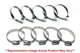 HPS 7/16" - 11/16" Stainless Steel Embossed Hose Clamps SAE 4 10pc Pack