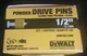DeWalt Powder Drive Pins 1/2 inch  #DDF3011000 NEW Box Of 100