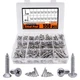 Trivd Frol 550Pcs Self Tapping Screws Assortment Set, M3/M4/M5/M6 304 Stainle...