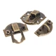 Dophee 12pcs Antique Brass Decorative Hasp 1.06"x1.14", Bronze