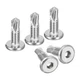 uxcell Hex Socket Self Tapping Screws, 1/4 x 3/4 410 x 3/4", Silver