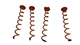 Vortex  16" Folding Ring Spiral Anchor Landscape Stake set of 4 ANCFS16-ORG (OB)