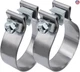 ROADFORMER 5 inch Exhaust Clamp Narrow Band Stainless Steel for Exhaust Pipe,