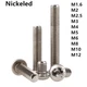 Nickeled 10.9 Steel Hex Socket Bolts Button Head Screws M1.6 M2 M3 M4 M5 M6-M12