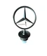 Star Hood Logo Emblem For Mercedes-Benz C-Class E-Class S-Class in Matte Black